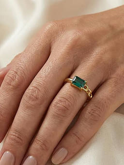 Nishani - 925 Green Emerald Ring