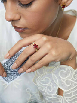 Nishani - 925 Red Ruby Suits Ring