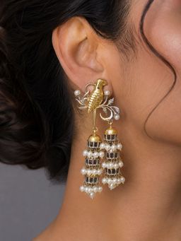 Dulcett - Dual Tone Traditional Bird Earringss