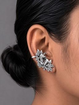 Dulcett - Multi-Color Oxidised Ganesha Ear Cuff Earrings