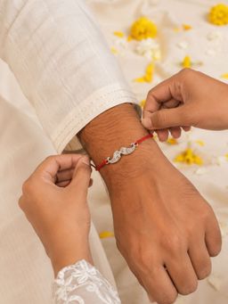 Dulcett - Silver Plated Moustache Swag Rakhi