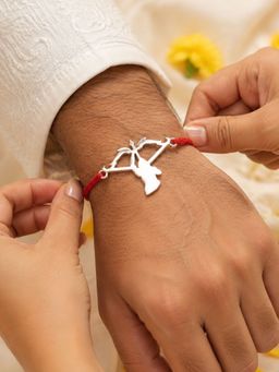Dulcett - Silver Plated Rama Warrior Unisex Rakhi