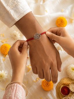 Dulcett - Silver Plated Shree Rakhi