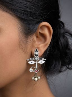 Dulcett - Meenakari Durga Face Earrings