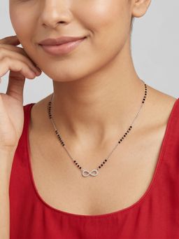 TOUCH925 - 925 Sterling White Classic Infinity CZ Mangalsutra