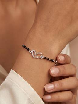 TOUCH925 - Evil Eye Medallion 925 White Bracelet