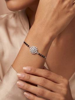 TOUCH925 - Solitaire Halo CZ 925 White Bracelet