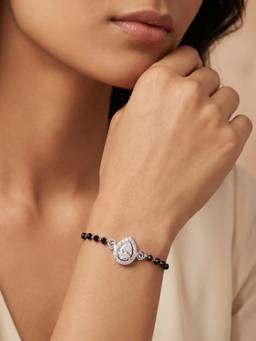 TOUCH925 - Classic Round Halo CZ 925 White Bracelet
