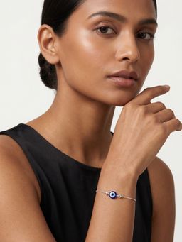 TOUCH925 - Evil Eye 925 Multi-Color Snake Chain Bracelet
