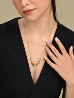 Sorele - Serene Arc Gold Plated Necklace