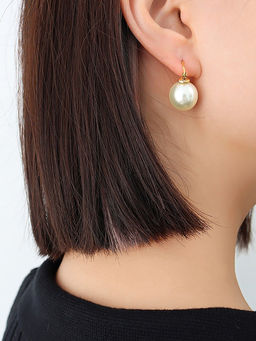 Sorele - Classic White Pearl Drop Gold Plated Earrings