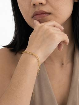 Sorele - Serena Paperclip Gold Plated Bracelet