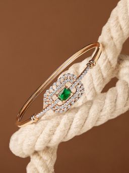 Zaveri Pearls - Multi-Color Dazzling Cubic Zirconia Contemporary Kada Bracelet