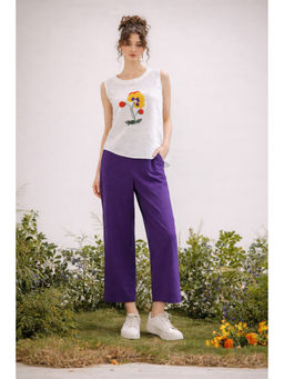 VAJOONI JAIPUR - Purple Casual Chic Pansy Ensemble Co-ord Set