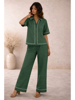 VAJOONI JAIPUR - Green Emerald Haze Co-ord Set