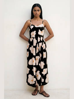 Doodlage - Mary Black Floral Printed Dress