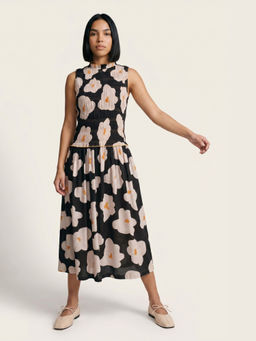 Doodlage - Midsummer Black Floral Printed Dress
