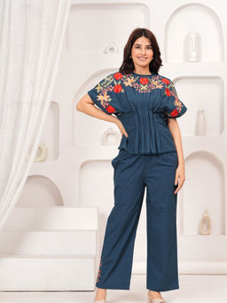 Cevara - Blue Sapphire Bloom Co-ord Set