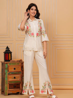 Cevara - Cream Garden Meadow Co-ord Set