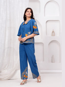 Cevara - Blue Royal Charm Co-ord Set