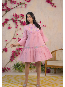 Cevara - Pink Eden Pink A-Line Dress