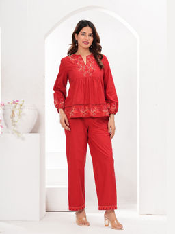 Cevara - Red Crimson Aura Co-ord Set