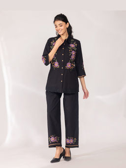 Cevara - Black The Inky Bloom Co-ord Set