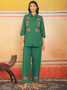 Cevara - Green The Fern Shirt Co-ord Set
