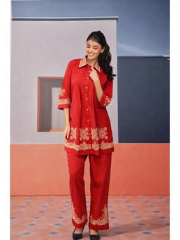Cevara - Red Kaia Co-ord Set