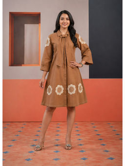 Cevara - Brown Elisa A-Line Dress