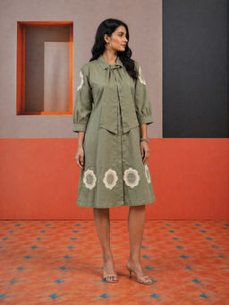 Cevara - Green Elisa A-Line Dress