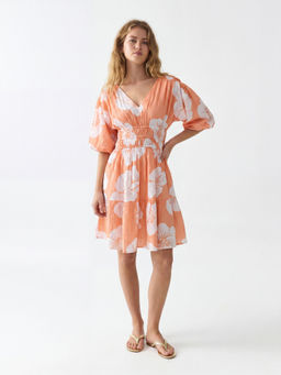 FELRIO - Orange Breeze Cotton Dress