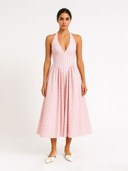 Backup Studio - Gingham Pink Dress