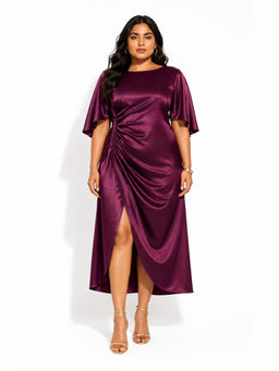 Backup Studio - Ruched Purple Dress