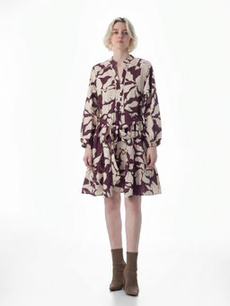 FELRIO - Beige Casual Belt Dress