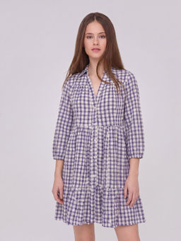 FELRIO - Purple Check Dress