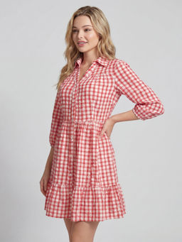 FELRIO - Red Check Dress