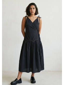 Doodlage - Crayon Black V Neck Dress
