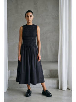 Doodlage - Midsummer Black Midi Dress