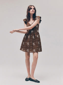 FELRIO - Brown Flutter Gauze Dress