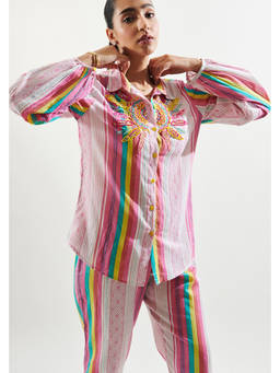 CINCIN Fashion - Pink Stripe Co-ord Set