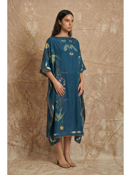 No Grey Area - Sun Sigil Navy Blue Kaftan