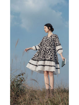 FELRIO - Black Ultra-Light Cotton Summer Dress