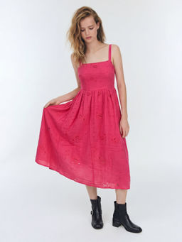FELRIO - Pink Worked Gauze Dress