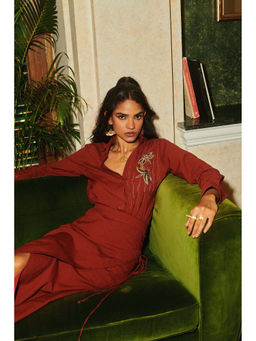 Why Look West - Red Dragonfly Shirt with Skirt