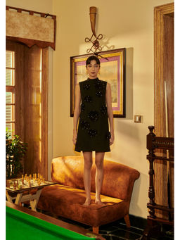 Why Look West - Black Floret Garden Mini Dress