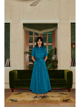 Why Look West - Teal Willow Dress with Belt