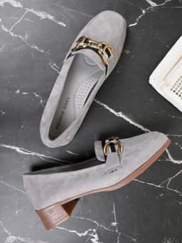 Ronnie Grey - Women Grey Solid Loafers