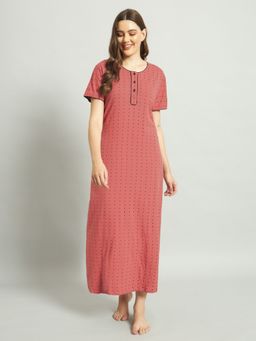 SEPHANI - Women Hosiery Cotton Coral Nighty