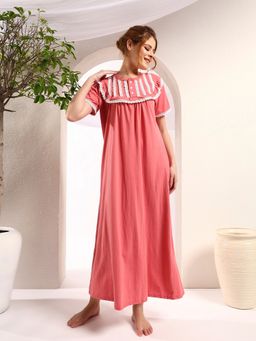SEPHANI - Women Hosiery Cotton Coral Nighty